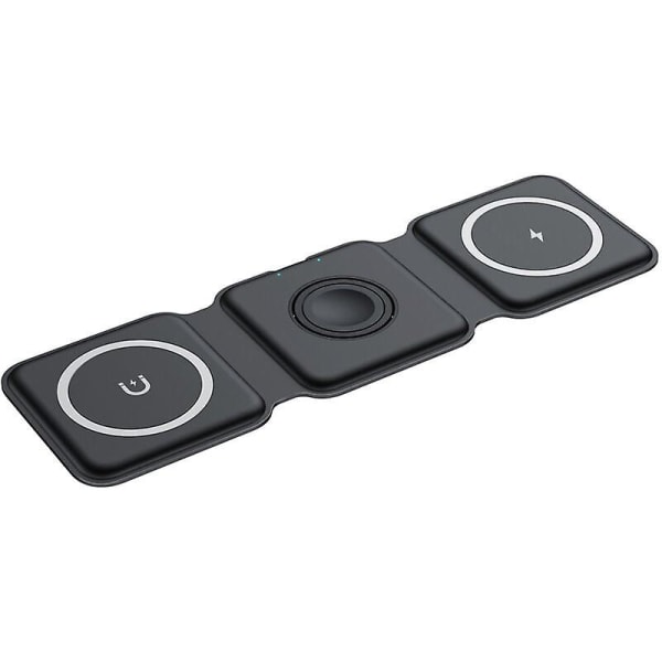 15w Apple Magsafe Magnetic 3 in 1 taitettava langaton laturi puhelinteline musta Cisea