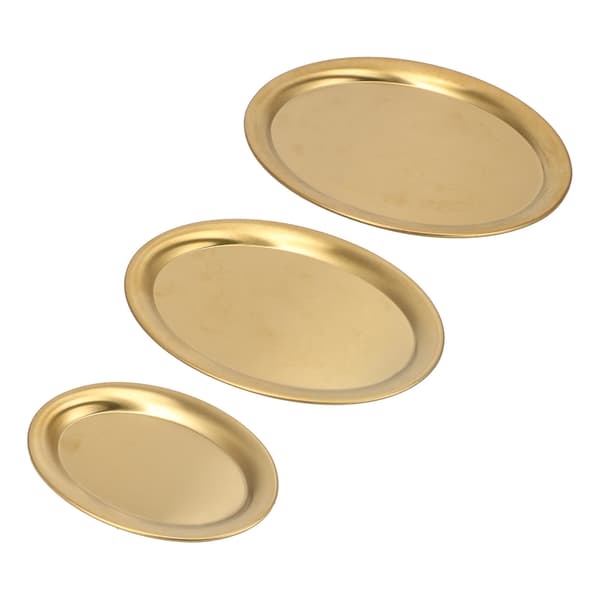 Rustfritt stål speilpolert dessertbrett gull snacks smykker display plate