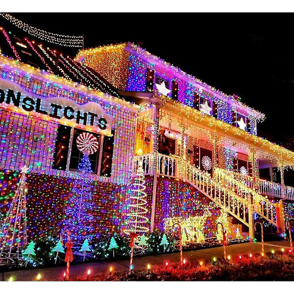 Solar String Lights Multicolor 100 Led Solar String Lights 10m 8 lägen Vattentät Solar Julbelysning för trädgårdar, bröllop, fest, hem, julgran