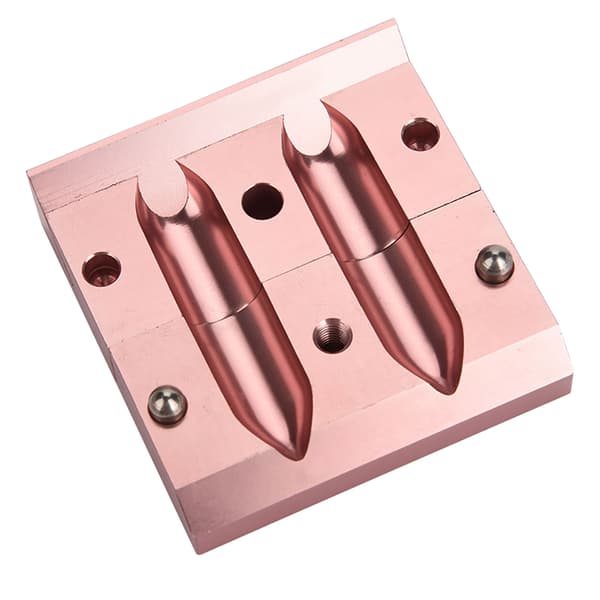 DIY leppestiftform i aluminiumslegering, rosegull, 2-hulls leppepomadeverktøy