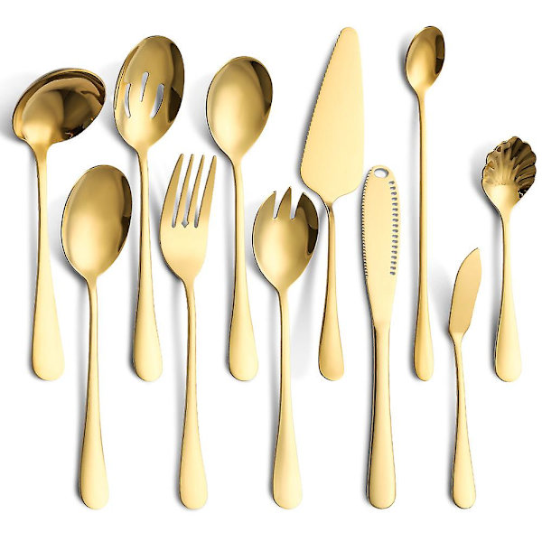 Set tarjoilukappale 11 kpl kultaa gold