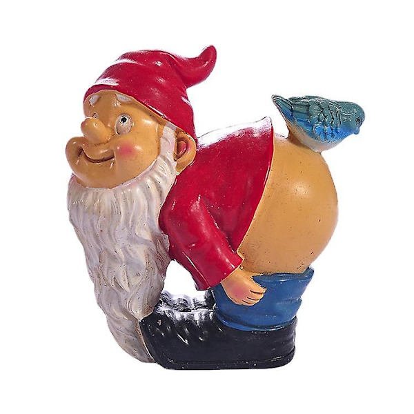 Julepynt - figur af havenisser (1 stk, rød)