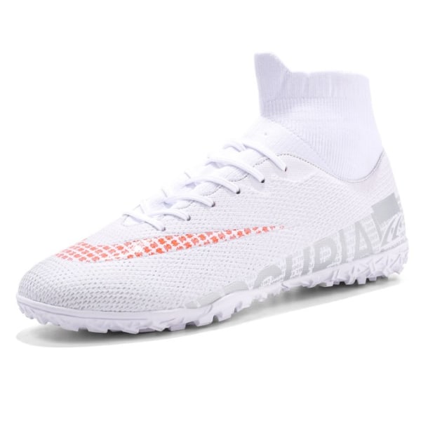 Utendørs fotballsko Høyankeltrening Sportssneakers Broken nail white 40