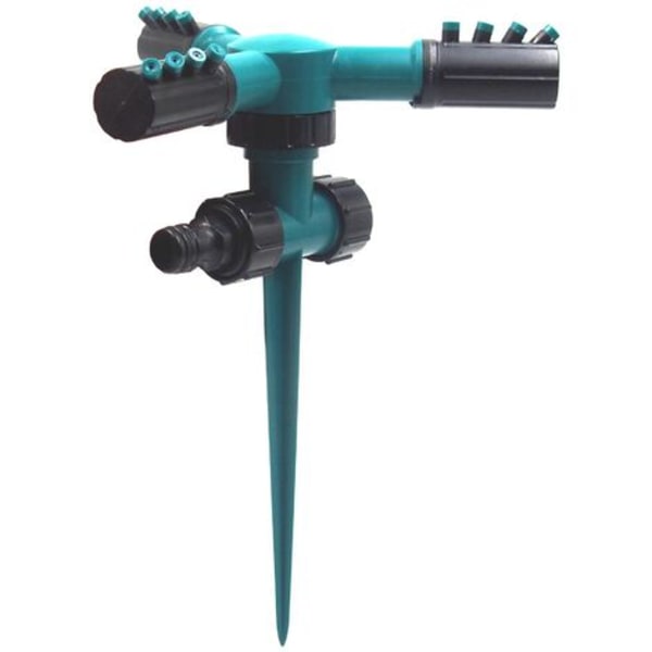 Plen sprinkler plast hage sprinkler hage vann sprinkler tre arm 360 roterende roterende sprinkler effektivt vann