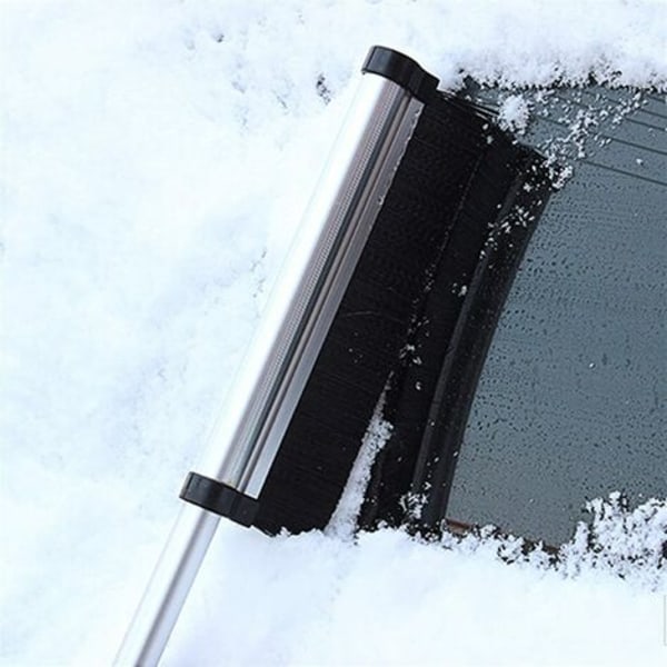 Bil aluminiumslegering teleskopisk snebørste Isskovl Snerydningsskovl Bil multifunktions vinterafisning sneskovl