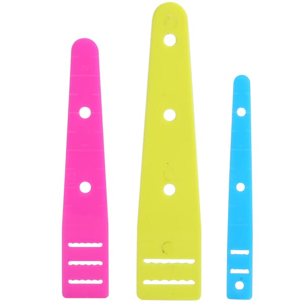 3 stk. Plastfargede trådere Flat Easy Pull Band DIY Syverktøy Klesstilbehør