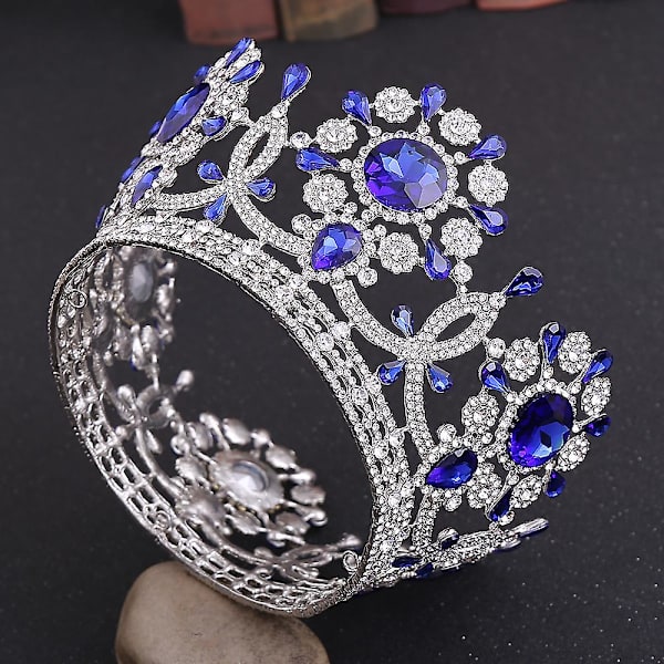 Smykkekroner Smukke hovedstykke Bryllupskrone Bryllupsdiadem Hårtilbehør til balfødselsdag White Diamond