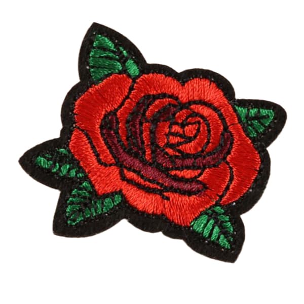 Ros Patch 1,6x1,5 tommer Lys Farve Nem at Bruge Holdbar Multifunktionel Patch til Tøj, Tasker, Sko