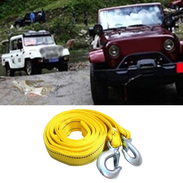 Kraftig 5 Ton Bugseringsstrop 4 Meter Lang Nylon til Biler Lastbiler Off Road