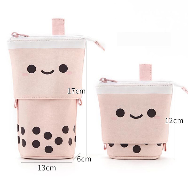 Multifunktionel tilbagetrækkelig tepose med prikket mælk (Pink Dot)