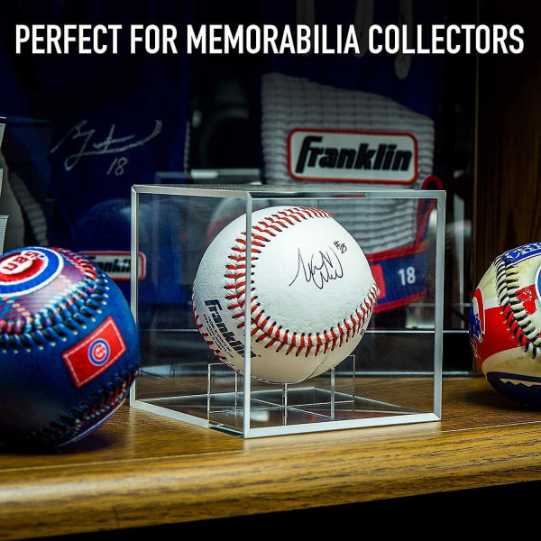 Baseball Display Case, UV-skyddad Akryl Cube Baseball Hållare Fyrkantig genomskinlig låda Minnesmärken Display Förvaring Sport Officiell Baseball Autograf