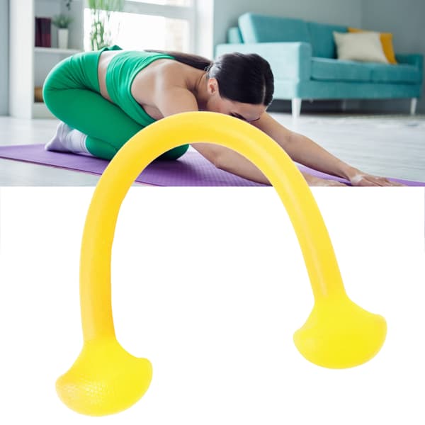 Silikon Pull Rope med ett ord, elastisk, justerbar, 10 lbs strekkfasthet, brystekspander, strekkstropp, gul