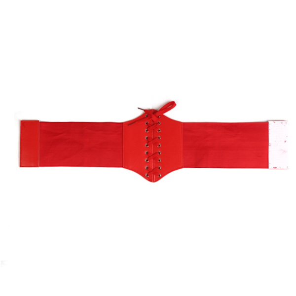 Lace-up Cinch Belt Sidottu korsetti Joustava vyötärövyö red