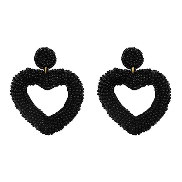 Örhängen Vintage Zircon Heart Stud Modesmycken Ac10421 Black