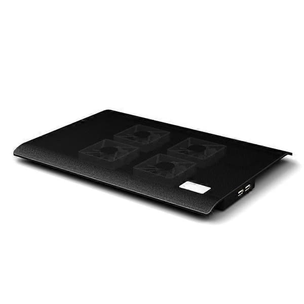 NUOXI L112A Fire Blæsere Justerbar Hastighed Lydløs Notebook Computer Kølebase USB Køleplade med 2 x USB-porte Svart