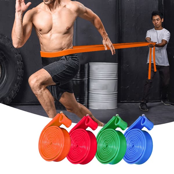 Elastisk modstand Pull Up Band til Yoga Basketball Atletisk Træning Rød