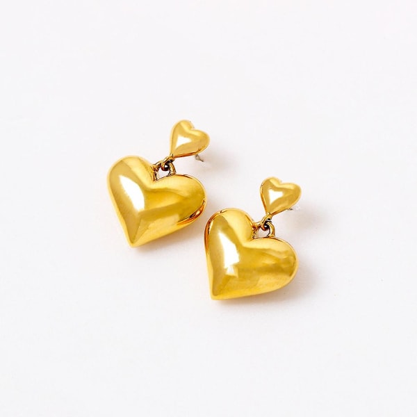 Ørering Hjerte Stud Metallic Element Modesmykker Ac7186 C186