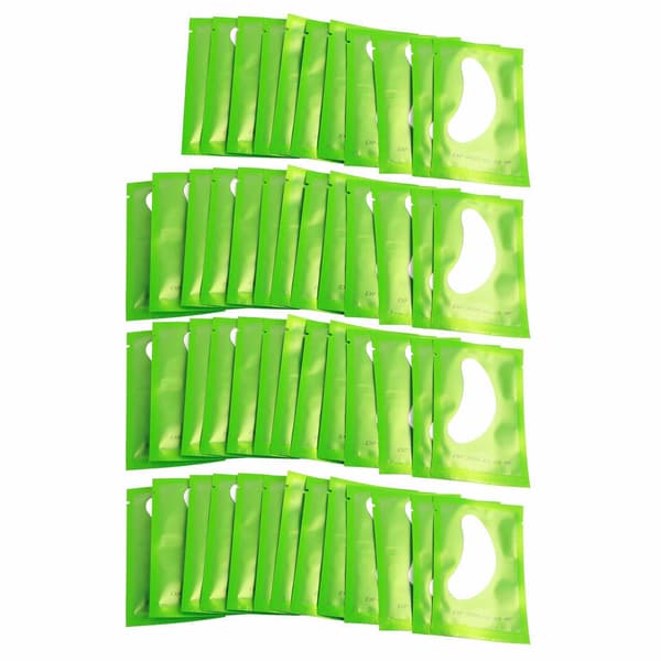 50 par podede øyenvippeforlengelse Hydrogel Under Eye Gel Pad Patch Mask Sticker Tape Grønn