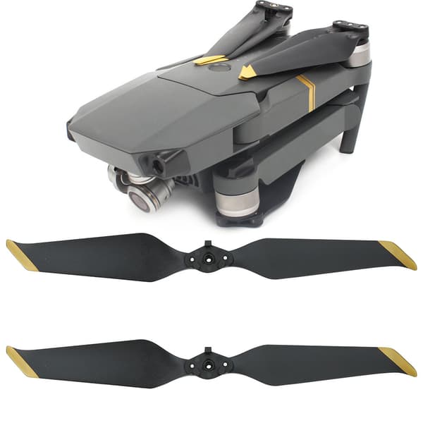 2 stk. Støjsvag Letvægts Propel Tilbehør til Mavic Air 2 Drone Sort Guld Kant