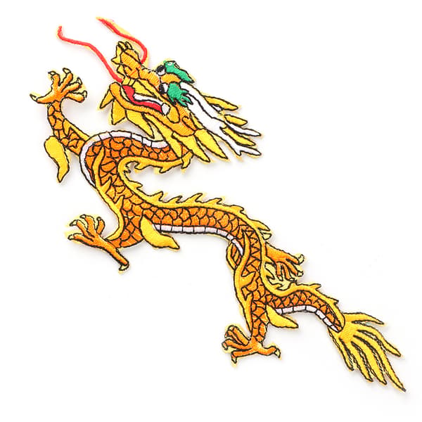 Dragon Brodered Patch - DIY-dekor för klädtillbehör