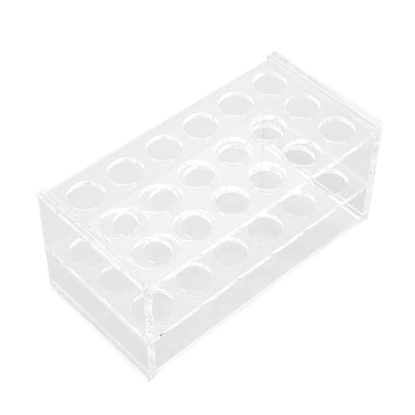 Akryl provrörsställ 18 hål för 17mm 10ml 15ml transparenta centrifugrör