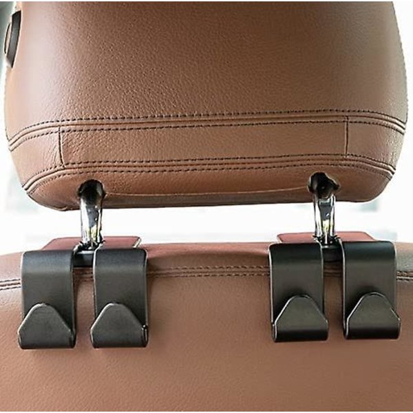 Pack Four Hook auton niskatuen koukku, auton kolikkokoukku, auton kolikkokukkaro, monitoiminen universal