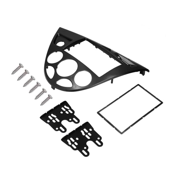 2DIN Lyd CD DVD Panel Dashbord Dekor Plug and Play Erstatning for Ford Focus 1998-2006 Svart