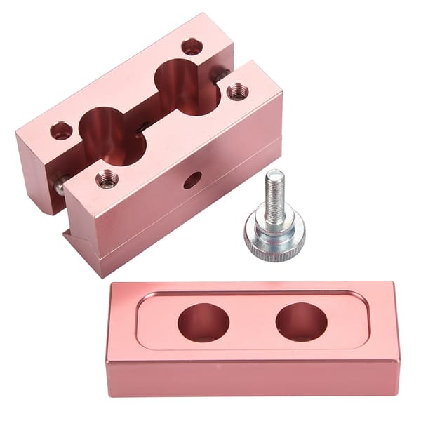 DIY Læbestiftform Aluminiumlegering Rosaguld 2-hullers Læbepomade Maker Værktøj