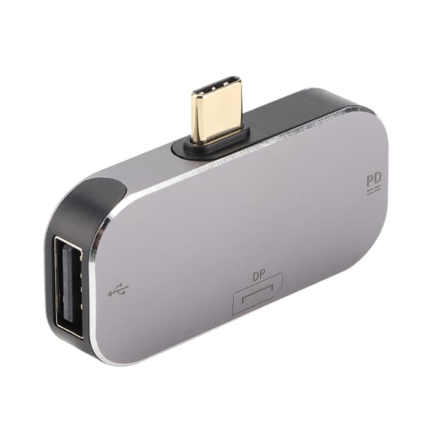 USB C-hubb 3 i 1 Typ C hane till DP USB A Typ C hona dockningsstation för Windows Android OS X