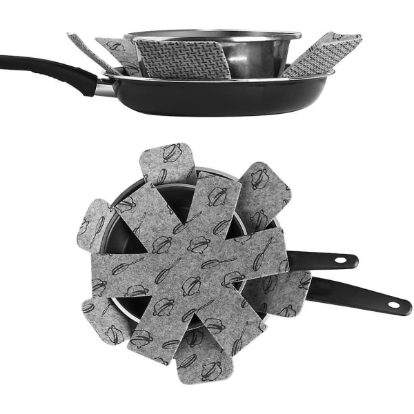 9stk non-woven gryteklut grå