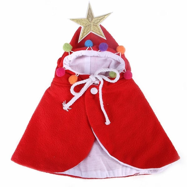 Jul Halloween förvandla rolig kattkläder cape L Red