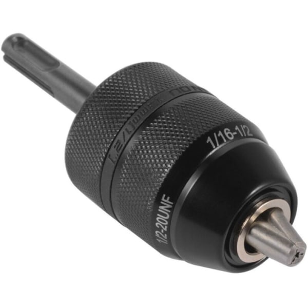 1/2-20UNF 1,5-13 mm nøkkelfri 3-kjeft borchuck med SDS Plus skaftadapter, helmetallhus, passer til hammer og slag