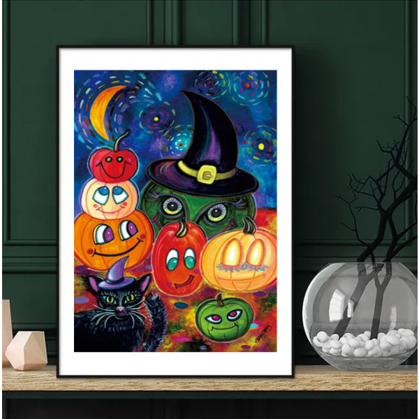 5d diamond painting uusi halloween yhdistelmä täysi timantti tee itse timantti tarra olohuoneen koristelu roikkuu kuva (5d diamond painting 30*40 hallo