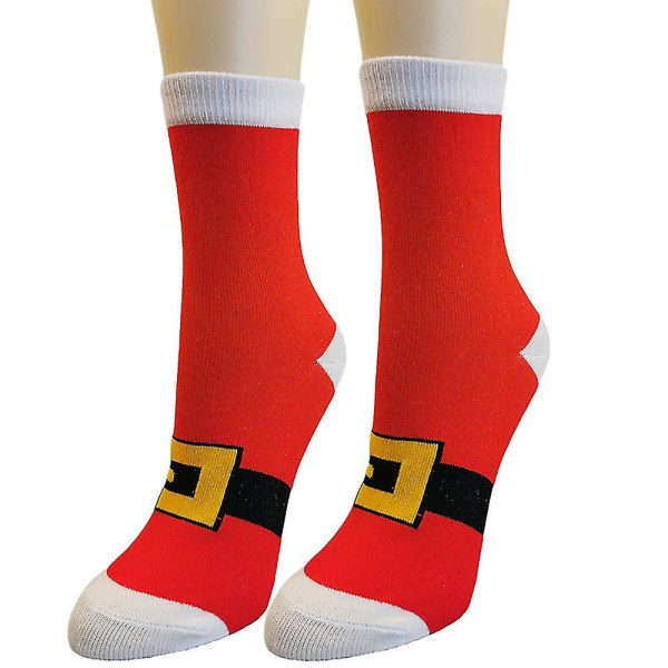 Kvinder Mænd Julestrømper Nyhed Sjov Julemand Xmas Short Socks