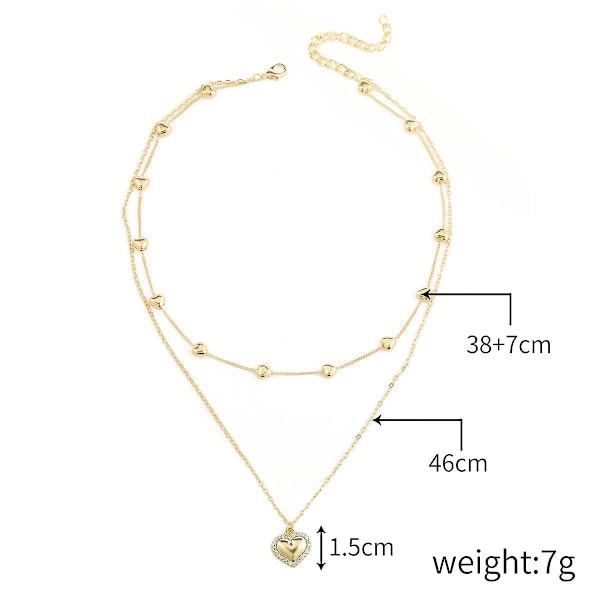 Kaulakoru Heart Metallic Element Muotikorut B1523 N2203-5