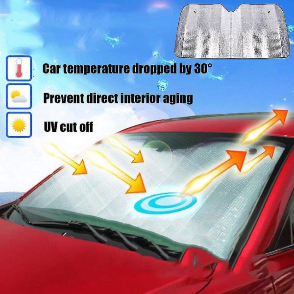 Bil foran stiv frontrute solskjerm 140 X 70Cm