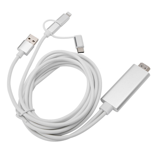 3 i 1 Micro USB Type C til HDMI Adapter Kabel Spejling Konverter