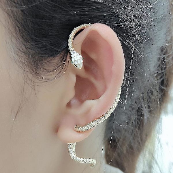 örhängen Left Single Golden Snake Ear Clip för dagligt bruk