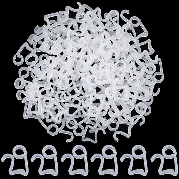 100 stykker #1 Uregelmessige plastkroker Juletrelyskroker Julepyntkroker, for hjemmekjøkken, toalett,