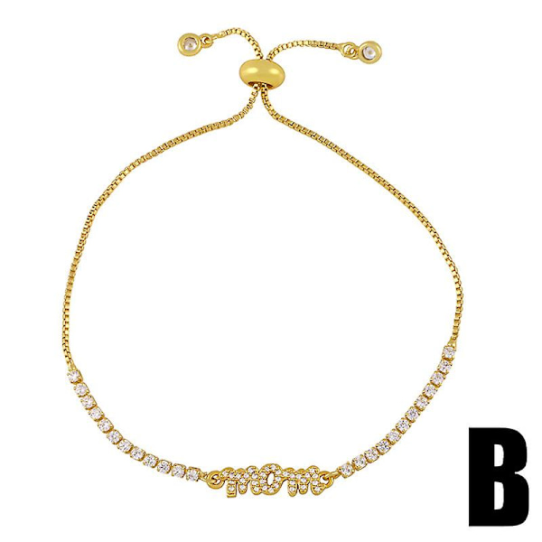 Armbånd gave til mor Zircon Mama Vintage mode smykker Ac8413 B