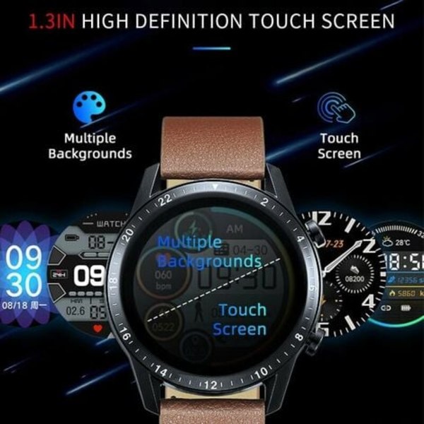 Sportutrustning IP67 Vattentät Smart Watch Fitness Tracker Smart Armband Puls Blodtrycksmätare Hälsa Mo