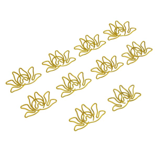 100 stk. blomsterformede metall binders Portable Office File Classification Document Organizing
