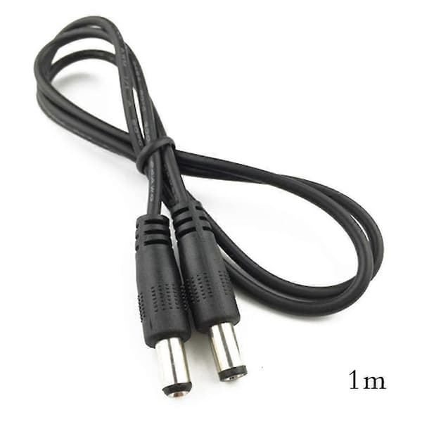 DC5.5x2.1mm Mann-til-Mann DC-kontakt, strømadapter, holdbar skjøtekabel