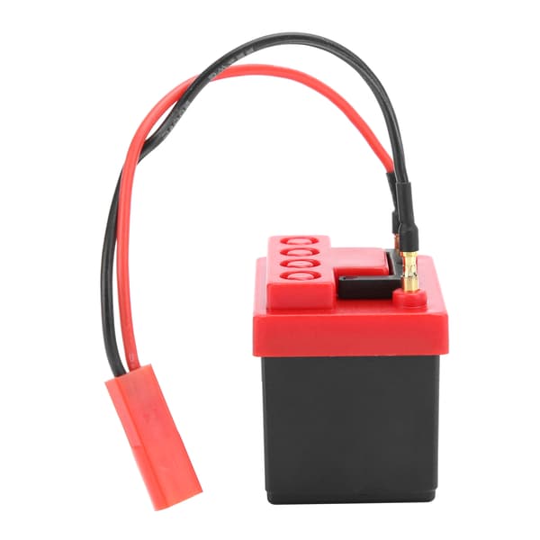 Simuleringsbatteri Lavspændingsalarm Tilbehør til SCX10 TRX4 1/8 1/10 RC Bilmodel Sort