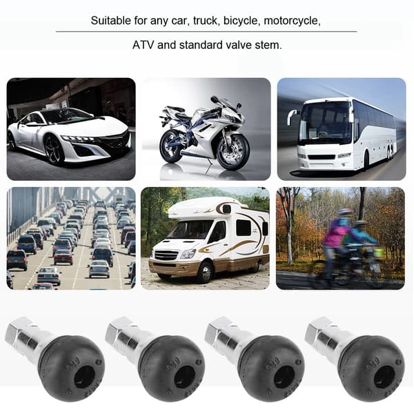 4 st Aluminiumlegering Tubeless Däckventilstammar Kit