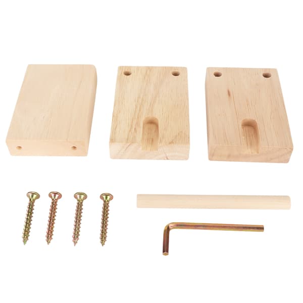 Garnholder i tre, 13 cm lang, solid, glatt, roterbar, enkel montering, garndispenser for hekling, strikking og søm