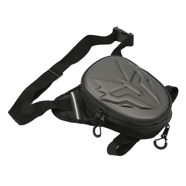 Grå PVC Motorcykel Sidetaske Mat Finish