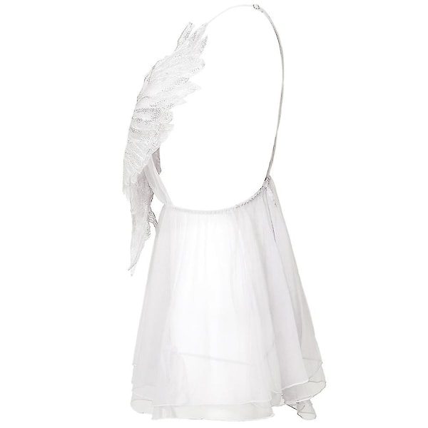 Women See Through Mesh -yömekko Seksikäs alusvaatteet White