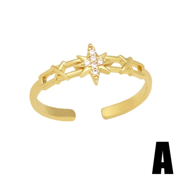 Ring Vintage Zircon Metallic Element Modesmycken Ac8679 B