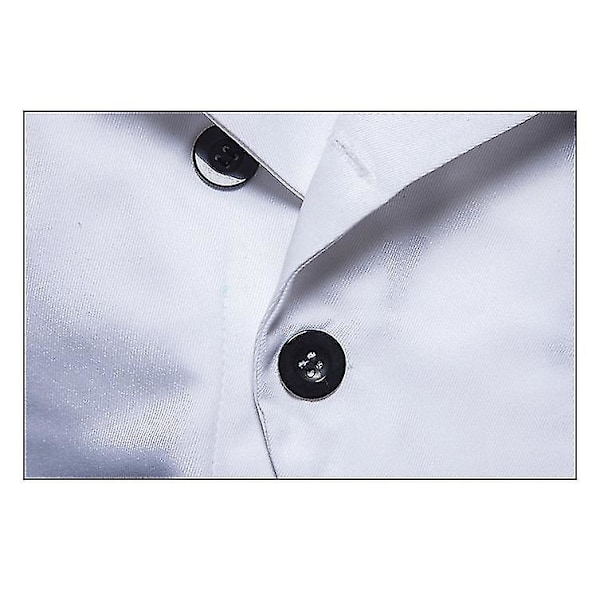 Män Lapel Suit Väst Casual Snygg enfärgad väst XL White